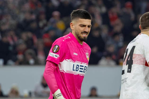 Fabian Bredlow (VfB Stuttgart, 01) , Deutschland, Fussball, UEFA Europa League, 8. Spieltag, 2025 2026, VfB Stuttgart vs. Young Boys Bern, 29.01.2026, Stuttgart MHP Arena Deutschland Copyright: xGrantxHubbsx