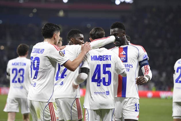 Football : Olympique Lyonnais v PAOK FC - UEFA Europa League 29 01 2026 Remi Himbert of Lyon scoring goal during the UEFA Europa league match between Olympique Lyonnais and PAOK FC at Groupama Stadium Decines Charpieu Lyon France on January 29 2026 LYONFrance  Copyright: xMouradxALLILIx