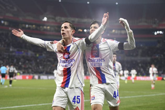 Football : Olympique Lyonnais v PAOK FC - UEFA Europa League 29 01 2026 Remi Himbert of Lyon scoring goal during the UEFA Europa league match between Olympique Lyonnais and PAOK FC at Groupama Stadium Decines Charpieu Lyon France on January 29 2026 LYONFrance  Copyright: xMouradxALLILIx
