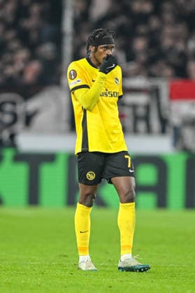 Joel Monteiro (BSC Young Boys) gestures during the UEFA Europa League 2025 26 League Phase MD8 match between VfB Stuttgart and BSC Young Boys at Stuttgart Arena on January 29, 2026 in Stuttgart, Germany. (Photo by Harry Langer DeFodi Images) -