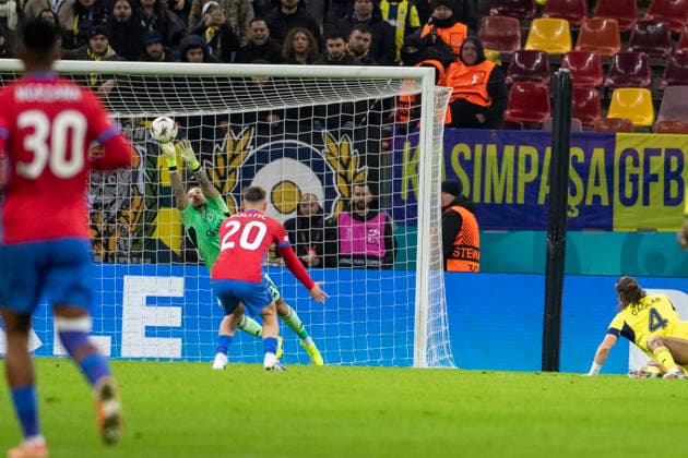 January,28, 2026, UEFA EUROPA LEAGUE, League phase, Matchday 8, FCSB vs Fenerbahce, Bucharest, National Arena Stadium 31 Ederson withh a good save