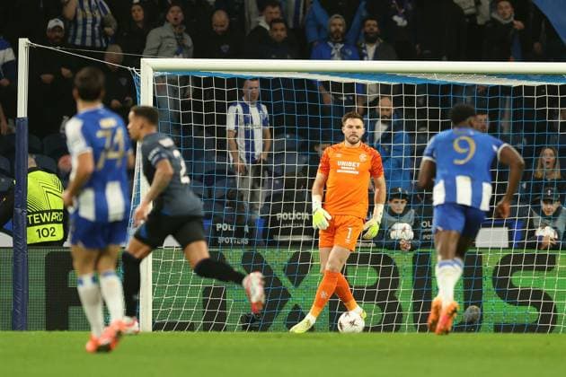 Rangers goalkeeper Jack Butland during UEFA Europa League league phase match at Estadio do Dragao, Porto. Porto v Rangers - UEFA Europa League - Estadio do Dragao, Portugal - 29 Jan 2026Porto Estadio do Dragao Portugal EDITORIAL USE ONLY  Copyright: xRangersxFC Shutterstockx 16488595v