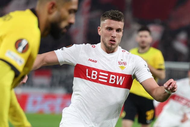 29.01.2026, xrekx, Fussball UEFA Europa League, VfB Stuttgart - Young Boys Bern v.l. Ermedin Demirovic (VfB Stuttgart) (DFL DFB REGULATIONS PROHIBIT ANY USE OF PHOTOGRAPHS as IMAGE SEQUENCES and or QUASI-VIDEO) Stuttgart