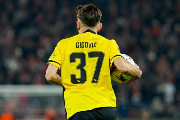 Armin Gigovic (BSC Young Boys, 37) nach dem 1:1 , Deutschland, Fussball, UEFA Europa League, 8. Spieltag, 2025 2026, VfB Stuttgart vs. Young Boys Bern, 29.01.2026, Stuttgart MHP Arena Deutschland Copyright: xGrantxHubbsx