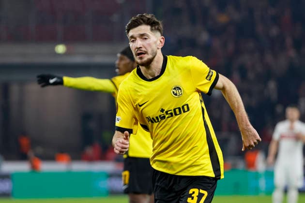 Armin Gigovic (BSC Young Boys, 37) nach dem 1:1 , Deutschland, Fussball, UEFA Europa League, 8. Spieltag, 2025 2026, VfB Stuttgart vs. Young Boys Bern, 29.01.2026, Stuttgart MHP Arena Deutschland Copyright: xGrantxHubbsx