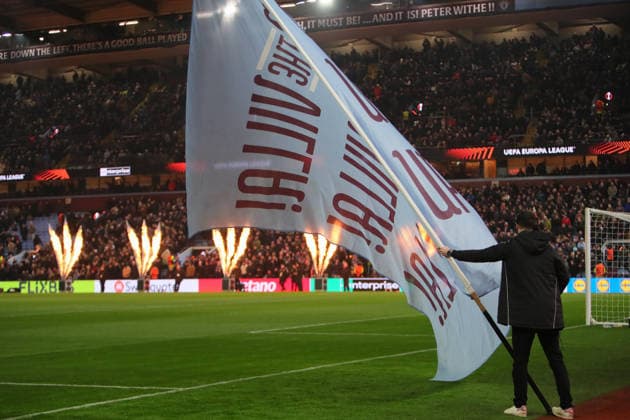 Aston Villa v Salzburg, Europa League Pre-match flares and banner during the Europa League match between Aston Villa and Salzburg at Villa Park, Birmingham, UK on 29 January 2026. Birmingham Villa Park West Midlands UK Editorial use only , Copyright: xAlunxRobertsx PSI-23649-0007