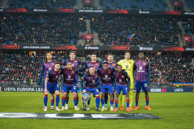 UEFA Europa League 2025 26 - 8. Spieltag, Donnerstag 29.01.2026 - FC Basel 1893 vs. Viktoria Pilsen - St. Jakob-Park (Basel, Schweiz); FC Basel Mannschaftsfoto Copyright: xValentinxDomgjonix