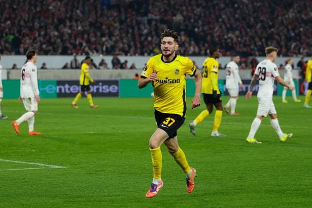 Armin Gigovic 37 (BSC Young Boys Bern) jubelt nach seinem Tor zum 1:2, Anschlusstreffer, VfB Stuttgart vs. BSC Young Boys Bern, Fussball, Maenner, UEFA Europa League, Saison 2025 2026, 8. Spieltag, 29.01.2026 DFB regulations prohibit any use of photographs as image sequences and or quasi-video Stuttgart Baden-Wuerttemberg Deutschland