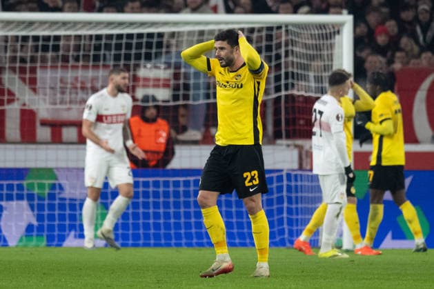Frust, Entaeuschung bei Loris Benito (BSC Young Boys Bern, 23) GER, VfB Stuttgart vs. BSC Young Boys Bern, Fussball, UEFA Europa League, Herren, 8. Spieltag, Spielzeit 2025 2026, 29.01.2026, GER, VfB Stuttgart vs. BSC Young Boys Bern, Fussball, UEFA Europa League, Herren, 8. Spieltag, Spielzeit 2025 2026, 29.01.2026 Stuttgart Copyright: xEibner-Pressefoto WolfgangxFrankx EP_WFK