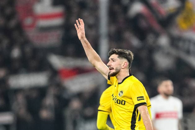 Armin Gigovic (BSC Young Boys) celebrates after scoring his team s first goal during the UEFA Europa League 2025 26 League Phase MD8 match between VfB Stuttgart and BSC Young Boys at Stuttgart Arena on January 29, 2026 in Stuttgart, Germany. (Photo by Harry Langer DeFodi Images) -