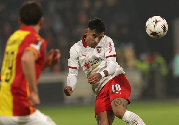 Rodrigo Zalazar of Braga during the match Go Ahead Eagles vs Braga at the De Adelaarshorst for the UEFA Europa League season 2025-2026 in DEVENTER, Netherlands on 29 january 2026 (Photo by Peter Lous EYE4IMAGES) -