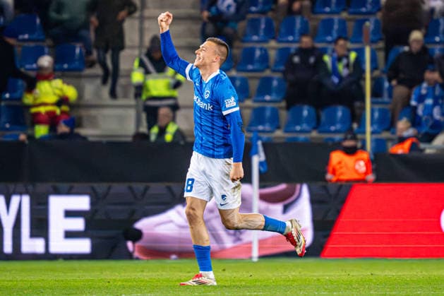 2026-01-29 KRC Genk v Malmo FF - UEFA Europa League 2025 26 League Phase MD8 GENK, BELGIUM - JANUARY 29: Daan Heymans of KRC Genk celebrates the equalizing first goal during the UEFA Europa League 2025 26 League Phase MD8 match between KRC Genk and Malmo FF at Cegeka Arena on January 29, 2026 in Genk, Belgium. (Photo by Gabriel Calvino Alonso BSR Agency) Genk Belgium Content not available for redistribution in The Netherlands directly or indirectly through any third parties. Copyright: xBSRxAgencyx