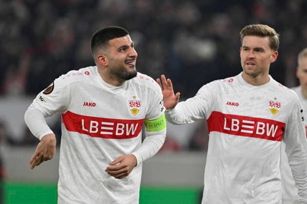 TOR zum 1:0 Deniz Undav VfB Stuttgart (26) Torjubel verletzt Verletzung an der Hand Maximilian Mittelstaedt VfB Stuttgart (07) VfB Stuttgart vs Young Boys Bern YB EUROPA LEAGUE EL 29.01.2026 DFL REGULATIONS PROHIBIT ANY USE OF PHOTOGRAPHS AS IMAGE SEQUENCES AND OR QUASI-VIDEO VfB Stuttgart vs Young Boys Bern YB