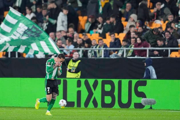 Fußball, EuroLeague, Real Betis Sevilla - Feyenoord Rotterdam #5 January 29, 2026, Sevilla, Sevilla, Spain: Antony of Real Betis Balompie celebrates a goal during the UEFA Europa League 2025 26 League Phase MD8 match between Real Betis Balompie and Feyenoord at La Cartuja stadium on January 29, 2026 in Seville, Spain. Sevilla Spain - ZUMAa181 20260129_zaa_a181_042 Copyright: xJoaquinxCorcherox
