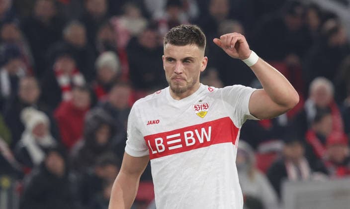 Stuttgart, Fußball Europa League , VfB Stuttgart vs. BSC Young Boys Bern , Ermedin Demirovic ( VfB )