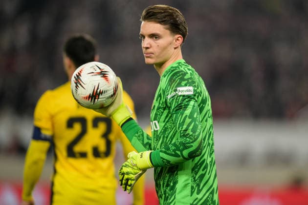 Fußball, UEFA Europa League, 20260129, VfB Stuttgart - BSC Young Boys Bern. Im Bild Torwart Marvin KELLER (Bern, 1). Stuttgart MHP Arena Baden Württemberg Deutschland Copyright: Passion2Press MarkusxFischerx