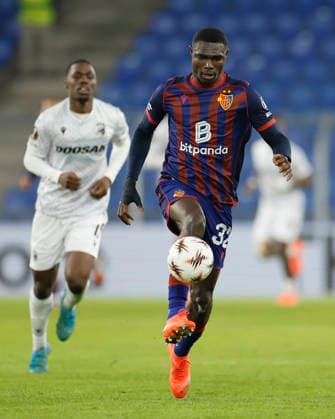 29.01.2026, SUI, Fussball, Herren, UEFA Europa League, Saison 2025 2026, 8 Spieltag, FC Basel vs. FC Viktoria Pilsen Jonas Adjetey (32, FC Basel) Basel St. Jakob Stadion Basel Switzerland