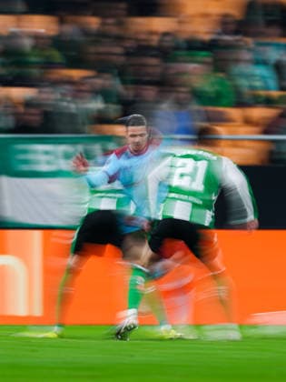 Fußball, EuroLeague, Real Betis Sevilla - Feyenoord Rotterdam #5 UEFA Europa League: Real Betis v Feyenoord Sevilla - Anis Hadj Moussa of Feyenoord during the eighth match of the UEFA Europa League 2025 2026. The match is set between Real Betis Balompie and Feyenoord at Estadio La Cartuja on 29 January 2026 in Sevilla, Spain. Copyright: xTomxBodex