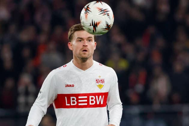 Maximilian Mittelstädt, Mittelstadt (VfB Stuttgart, 07) am Ball , Deutschland, Fussball, UEFA Europa League, 8. Spieltag, 2025 2026, VfB Stuttgart vs. Young Boys Bern, 29.01.2026, Stuttgart MHP Arena Deutschland Copyright: xGrantxHubbsx