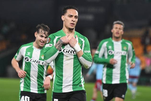 Fußball, EuroLeague, Real Betis Sevilla - Feyenoord Rotterdam #6 SEVILLA, 29-01-2026, Stadium La Cartuja, UEFA Football season 2025 2026, Europa League match between Betis Sevilla and Feyenoord. Pictures shows Betis player Antony celebration of the 2-0 Betis Sevilla - Feyenoord  x201172733x Copyright: