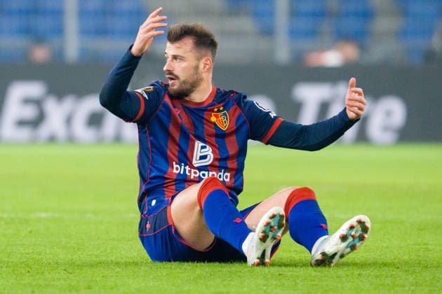 29 01 2026, Basel, St. Jakob-Park, Europa League: FC Basel - Viktoria Plzen, 23 Albian Ajeti (Basel) Not amused Basel St. Jakob-Park Basel Switzerland Copyright: xJustPictures.ch PascalxvonxBürenx jp-en-PaVoB-Pavo_Fotografie-00987
