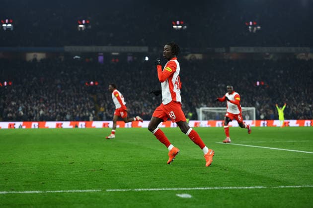 SOCCER - UEFA EL, Aston Villa vs RBS BIRMINGHAM,ENGLAND,29.JAN.26 - SOCCER - UEFA Europa League, Aston Villa FC vs Red Bull Salzburg. Image shows the rejoicing of Moussa Kounfolo Yeo (RBS).  GEPAxpictures xMichaelxZemanek