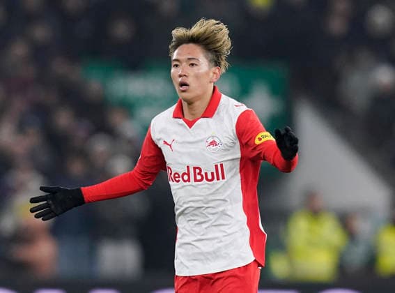 Birmingham, England, 29th January 2026. Sota Kitano of Red Bull Salzburg in action during the Aston Villa vs FC Salzburg UEFA Europa League match at Villa Park, Birmingham. Picture credit should read: Andrew Yates Sportimage EDITORIAL USE ONLY. No use with unauthorised audio, video, data, fixture lists, club league logos or live services. Online in-match use limited to 120 images, no video emulation. No use in betting, games or single club league player publications. SPI_052_AY_Villa_Salzburg SPI-4490-0051