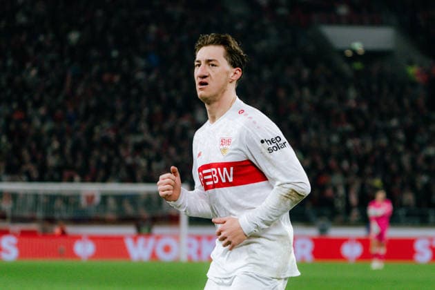 Angelo Stiller (VfB Stuttgart, 06), GER, VfB Stuttgart vs. Young Boys Bern, Fussball, Europa League, Spieltag 8, Spielzeit 2025 2026, 29.01.2026, GER, VfB Stuttgart vs. Young Boys Bern, Fussball, Europa League, Spieltag 8, Spielzeit 2025 2026, 29.01.2026, Stuttgart Copyright: xEibner-Pressefoto EdwardxCheungx EP_ECG