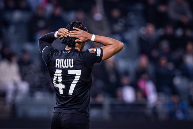 STURM GRAZ - BRANN BERGEN Emanuel Aiwu of Sturm during the league phase of UEFA Europa league football match between SK Sturm Graz and SK Brann Bergen. Graz, Austria, January 29, 2026. Photo by Branislav Racko Copyright: xx 080A0505
