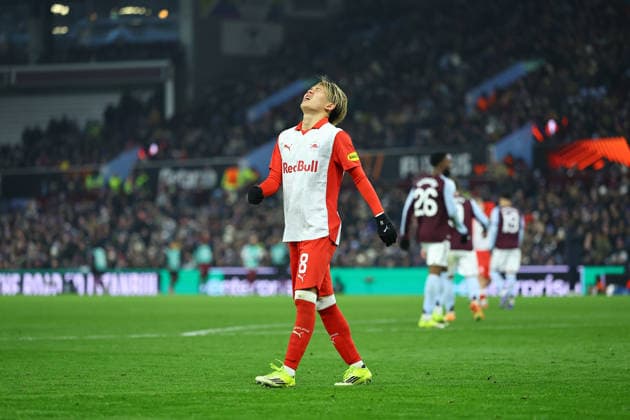 SOCCER - UEFA EL, Aston Villa vs RBS BIRMINGHAM,ENGLAND,29.JAN.26 - SOCCER - UEFA Europa League, Aston Villa FC vs Red Bull Salzburg. Image shows Sota Kitano (RBS).  GEPAxpictures xMichaelxZemanek