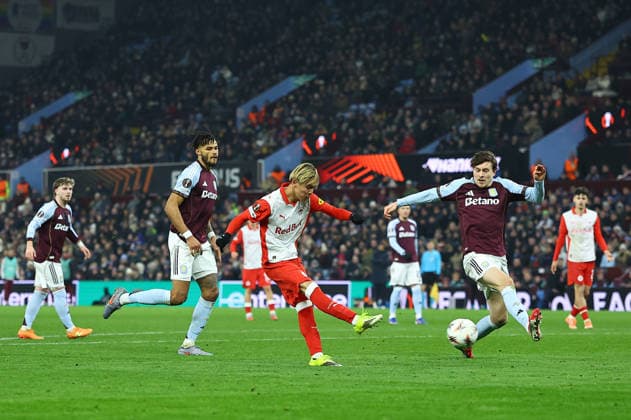 SOCCER - UEFA EL, Aston Villa vs RBS BIRMINGHAM,ENGLAND,29.JAN.26 - SOCCER - UEFA Europa League, Aston Villa FC vs Red Bull Salzburg. Image shows Sota Kitano (RBS).  GEPAxpictures xMichaelxZemanek