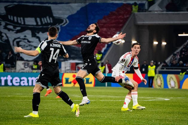 OL - PAOK à Décines-Charpieu le 29 janvier 2026. Nicolas Liponne MAXPPP - Décines-Charpieu 29 01 2026 Match de football entre l Olympique Lyonnais (OL) et PAOK Salonique dans le cadre de la 8e journée de ligue Europa au stade de Lyon Groupama Stadium, à Décines-Charpieu, le 29 janvier 2026. Football match between Olympique Lyonnais (OL) and PAOK Thessaloniki as part of the eighth matchday of the Europa League at the Groupama Stadium in Lyon, Décines-Charpieu, on January 29, 2026. Décines-Charpieu Auvergne Rhône-Alpes France  Copyright: xMAXPPPxNicolasxLiponnex NLP202601295456 NLP202601295456
