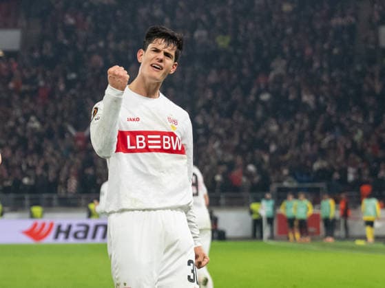 Tor zum 3:2 durch Chema Andreas (VfB Stuttgart, 30), Jubel, Torjubel. GER, VfB Stuttgart vs. BSC Young Boys Bern, Fussball, UEFA Europa League, Herren, 8. Spieltag, Spielzeit 2025 2026, 29.01.2026, GER, VfB Stuttgart vs. BSC Young Boys Bern, Fussball, UEFA Europa League, Herren, 8. Spieltag, Spielzeit 2025 2026, 29.01.2026 Stuttgart Copyright: xEibner-Pressefoto WolfgangxFrankx EP_WFK