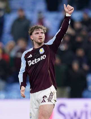 Birmingham, England, 29th January 2026. Harvey Elliott of Aston Villa thumbs up during the Aston Villa vs FC Salzburg UEFA Europa League match at Villa Park, Birmingham. Picture credit should read: Andrew Yates Sportimage EDITORIAL USE ONLY. No use with unauthorised audio, video, data, fixture lists, club league logos or live services. Online in-match use limited to 120 images, no video emulation. No use in betting, games or single club league player publications. SPI_071_AY_Villa_Salzburg SPI-4490-0075