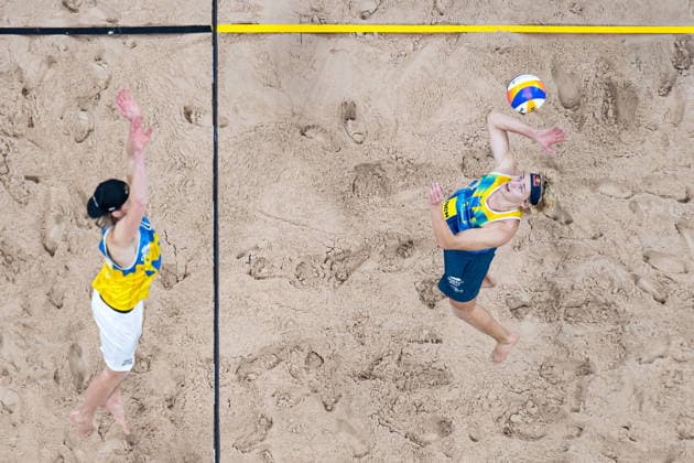 260129 Sveriges Jacob Hölting Nilsson och David Ahman under Stockholm Beach 2026 den 29 januari 2026 i Stockholm. Copyright: EMMAxWALLSKOG BB260129EW098