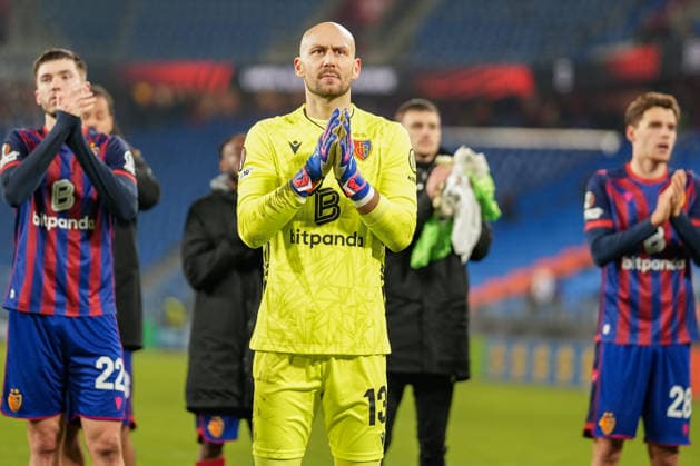 UEFA Europa League 2025 26 - 8. Spieltag, Donnerstag 29.01.2026 - FC Basel 1893 vs. Viktoria Pilsen - St. Jakob-Park (Basel, Schweiz); Mirko Salvi (13, FC Basel) Copyright: xValentinxDomgjonix