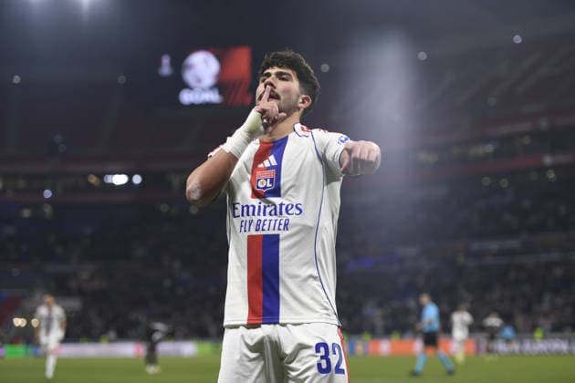 Football : Olympique Lyonnais v PAOK FC - UEFA Europa League 29 01 2026 Alejandro GOMES of Lyon scoring goal during the UEFA Europa league match between Olympique Lyonnais and PAOK FC at Groupama Stadium Decines Charpieu Lyon France on January 29 2026 LYONFrance  Copyright: xMouradxAllilix