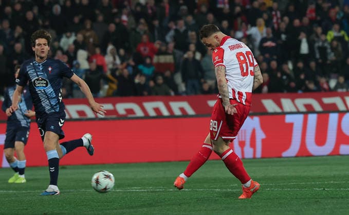 Crvena Zvezda v Celta Vigo, UEFA Europa League, League Phase, season 2025-2026 Belgrade, Serbia. 29th Jan, 2026. Crvena Zvezda s Marko Arnautovic during the UEFA Europa League match between Crvena Zvezda (Red Star) and Celta Vigo in Belgrade, Serbia, Jan. 29, 2026. Belgrade Serbia Copyright: xPedjaxMilosavljevic STARSPORTx 2026x