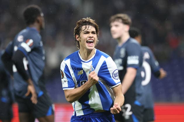 Porto, 29 01 2026 - FC Porto hosted Rangers at stadium do Dragao in a match for the 8th round of Europa League 2025 26. Rodrigo Mora celebrates the 1-1; (Catarina Morais Kapta+) KATA3296 Porto Stadium do Dragao Portugal Copyright: xCatarinaxMoraisx xKapta+x