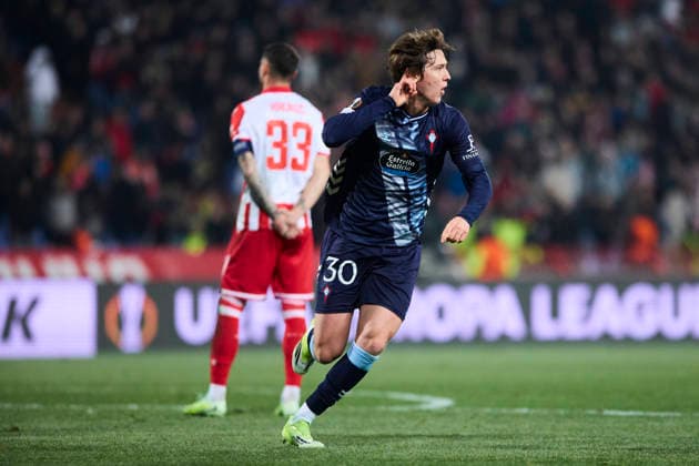 RC Celta de Vigo v FK Crvena Zvezda - UEFA Europa League BELGRADE, SERBIA - JANUARY 29: Fer Lopez of Celta de Vigo celebrates after scoring his team s first goal during the UEFA Europa League 2025 26 League Phase MD8 match between RC Celta de Vigo and FK Crvena Zvezda at Rajko Mitic Stadium on January 29, 2026 in Belgrade, Serbia Belgrade Rajko Mitic Stadium Serbia Copyright: xDiegoxSimonx