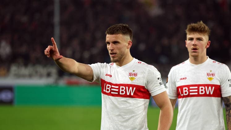 29.01.26 VfB Stuttgart - Young Boys Bern Deutschland, Stuttgart, 29.01.2026, Fussball, UEFA Europa League, Saison 2025 2026, VfB Stuttgart - Young Boys Bern: Ermedin Demirovic (VfB Stuttgart); Jubel Tor 2:0 Demirovic.