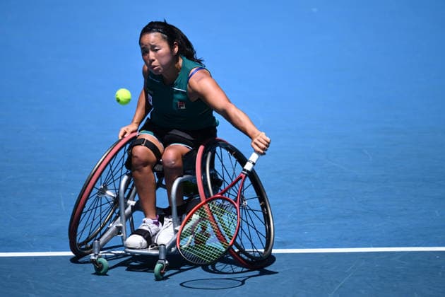 TENNIS AUSTRALIAN OPEN, Yui Kamiji of Japan in action during the women™s wheelchair singles semifinal against Xiaohui Li of Cina on day 13 of the 2026 Australian Open tennis tournament at Melbourne Park in Melbourne, Friday, January 30, 2026. ( NO ARCHIVING MELBOURNE VICTORIA AUSTRALIA  Copyright: xJOELxCARRETTx 20260130132212266310