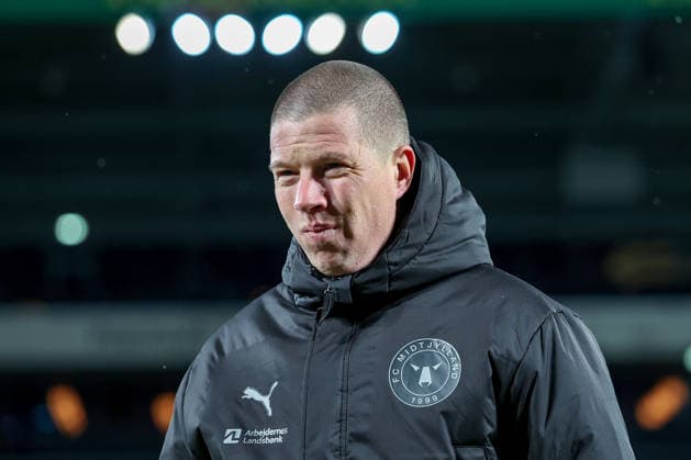 29.01.2026, Fußball, UEFA Europa League, Matchday 8, FC Midtjylland - GNK Dinamo Zagreb, MCH Arena in Herning, Dänemark: Head Coach Mike Tullberg (FC Midtjylland hc) Regulations prohibit any use of photographs as image sequences and or quasi-video. Dänemark