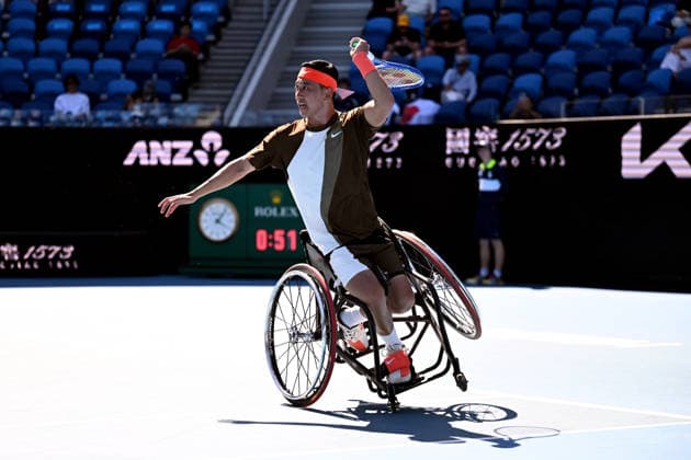 TENNIS AUSTRALIAN OPEN, Tokito Oda of Japan in action during the men™s wheelchair singles semifinal against Gustavo Fernandez of Argentina on day 13 of the 2026 Australian Open tennis tournament at Melbourne Park in Melbourne, Friday, January 30, 2026. ( NO ARCHIVING MELBOURNE VICTORIA AUSTRALIA  Copyright: xJAMESxROSSx 20260130161936110402
