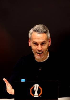 Carlos Vicens of Braga during the press conference, PK, Pressekonferenz during the match Go Ahead Eagles vs Braga at the De Adelaarshorst for the UEFA Europa League season 2025-2026 in DEVENTER, Netherlands on 29 january 2026 (Photo by Peter Lous EYE4IMAGES) -