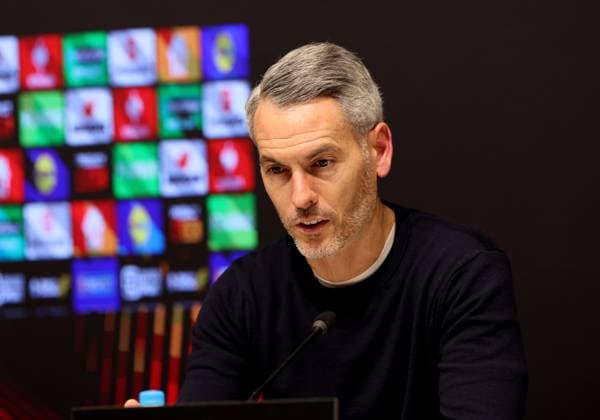 Carlos Vicens of Braga during the press conference, PK, Pressekonferenz during the match Go Ahead Eagles vs Braga at the De Adelaarshorst for the UEFA Europa League season 2025-2026 in DEVENTER, Netherlands on 29 january 2026 (Photo by Peter Lous EYE4IMAGES) -
