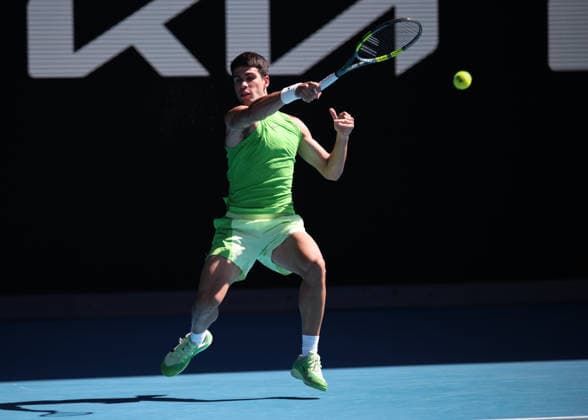 Carlos Alcaraz (ESP), Australian Open 2026 Melbourne Park, Melbourne, Victoria, Australia.. Copyright: xJuergenxHasenkopfx