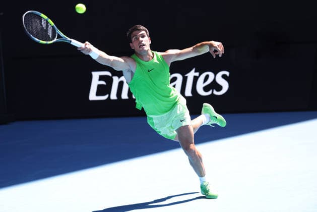 Carlos Alcaraz, ESP, during semifinals at 2026 Australian Open in Melbourne, 30 01 2026; -