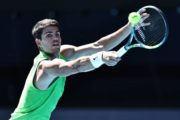 Carlos Alcaraz, ESP, during semifinals at 2026 Australian Open in Melbourne, 30 01 2026; -