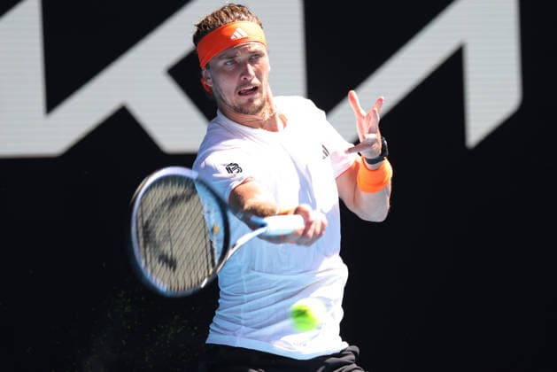 Alexander Zverev, GER, during semifinals at 2026 Australian Open in Melbourne, 30 01 2026; -
